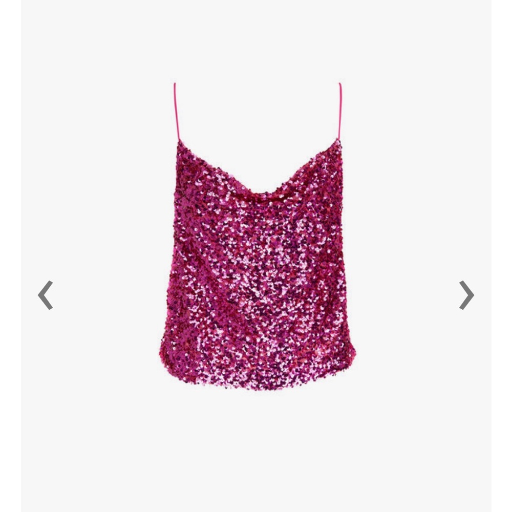 Never worn with tags, NWT, size Small, pink sequin top, perfect for going out